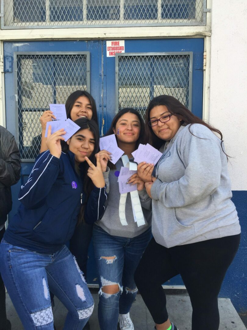 Students participating in Margaret's Place campaign