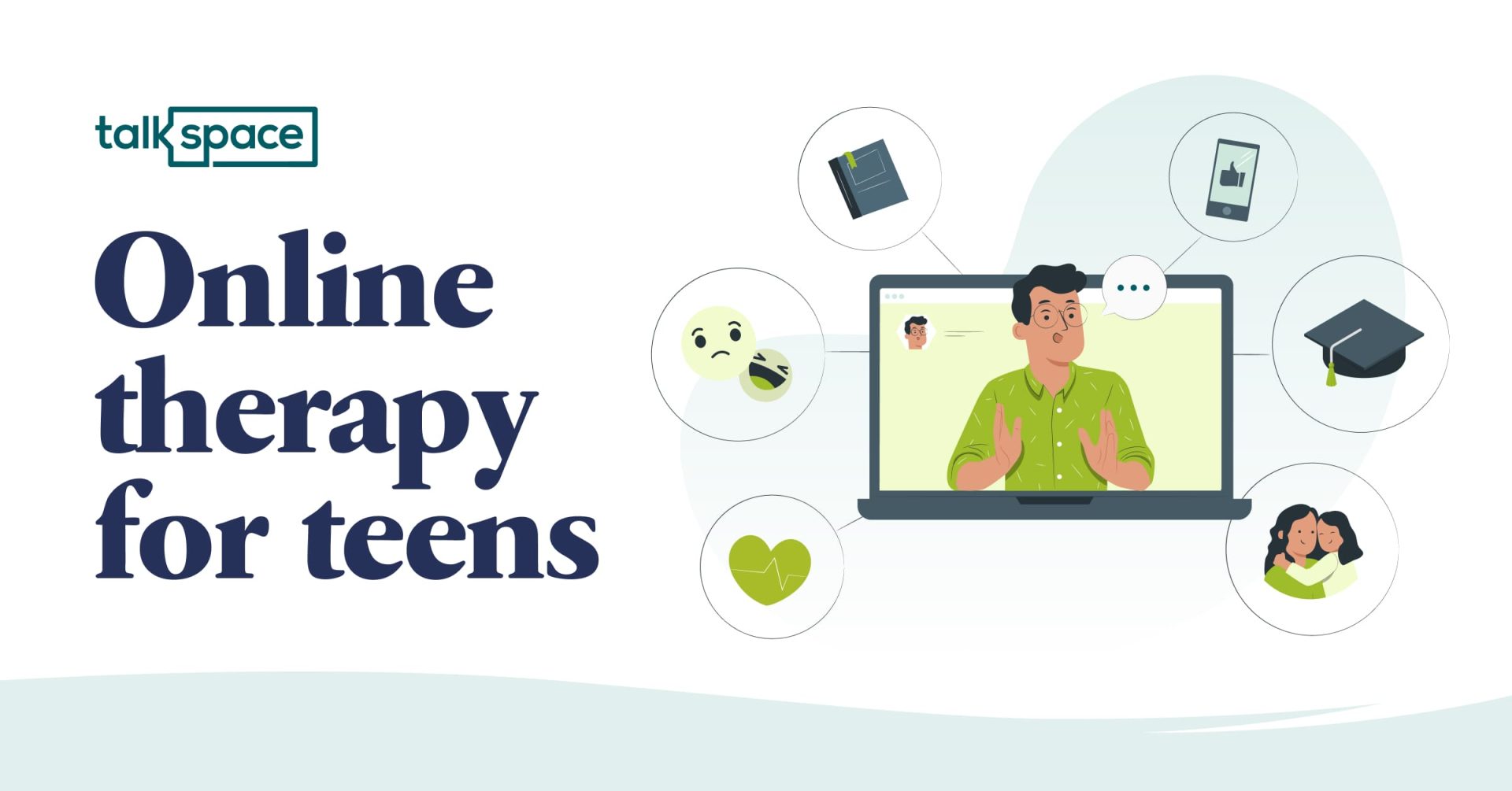 Talk Space Teens Free Therapy Graphic