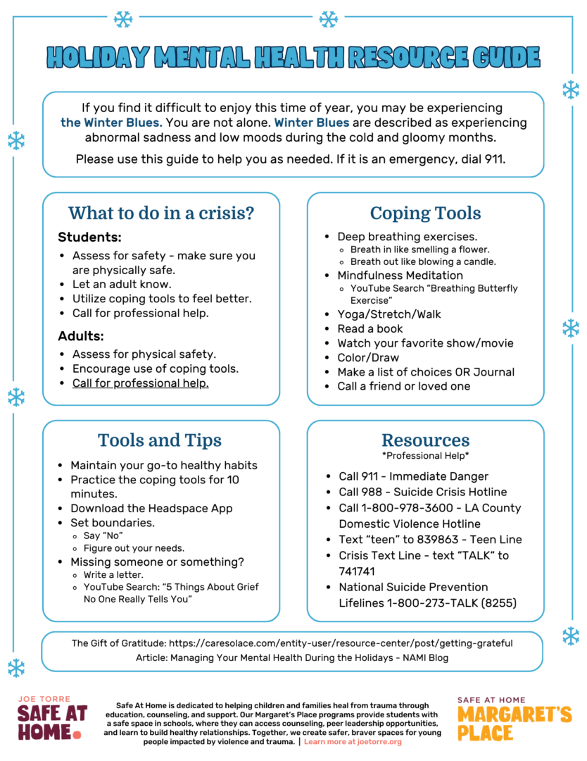 Holiday Mental Health Resource Guide EN